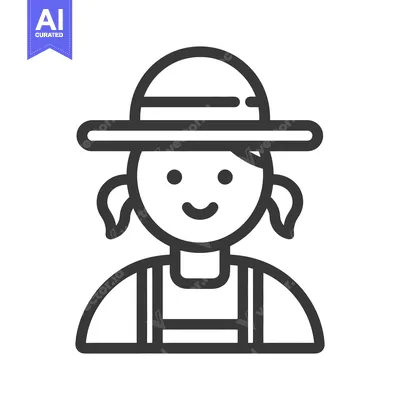 Popular premium asset: A simplified illustration of a smiling person wearing a hat