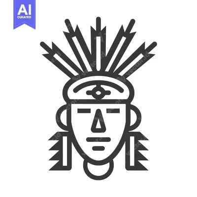 Popular premium asset: A geometric illustration of a Native American man with a headdress