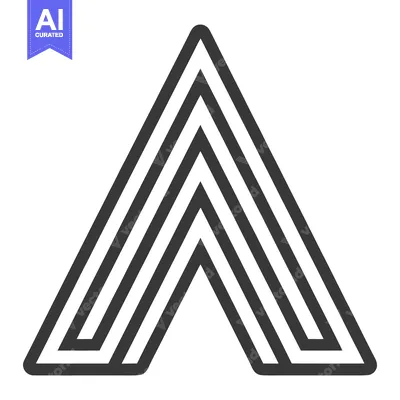 Aset desain premium: A graphic design featuring an abstract shape with layered lines