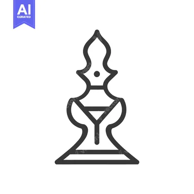 Premium design asset: A stylized abstract symbol rendered in a dark grey color