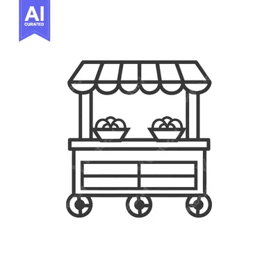 A street food cart offering two dishes for customers to enjoy