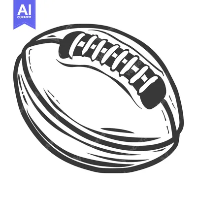 Aset premium populer: An illustration depicting a simple stylized American football