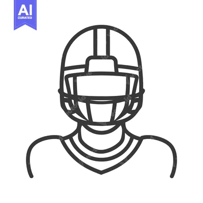 Aset premium populer: American football player wearing a helmet and uniform is visible