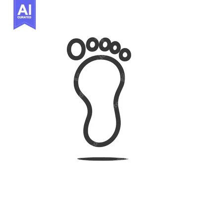 Premium design asset: Minimalist Footprint Icon: Simple, Clean, and Modern Design on White B