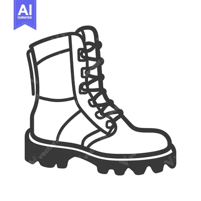 Popular premium asset: An illustrated black and white boot for rugged outdoor use