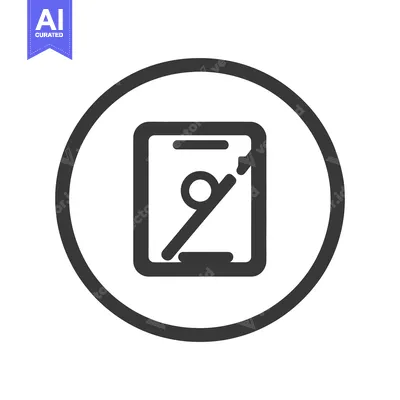 Aset desain premium: A digital drawing application icon presented inside of a circle