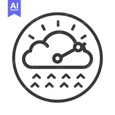 A weather icon shows climate conditions within a circular frame