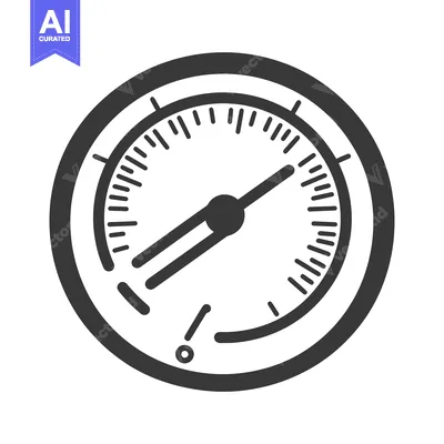 Popular premium asset: A round black and white pressure gauge measuring a quantity