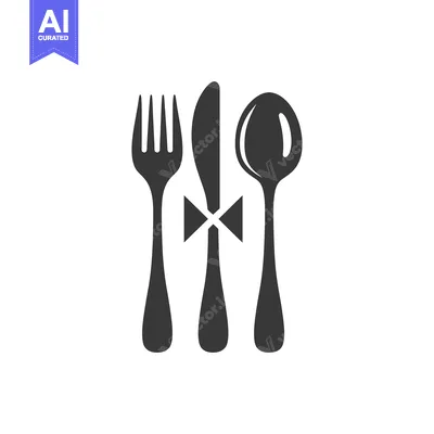 Aset premium populer: Fork, Knife, and Spoon with Bow Tie