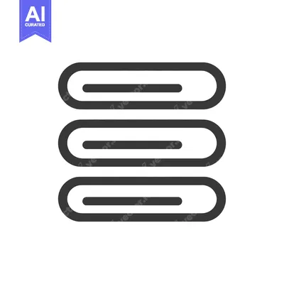 Aset desain premium: Hamburger Menu Icon: Simple, Bold, Navigation Symbol