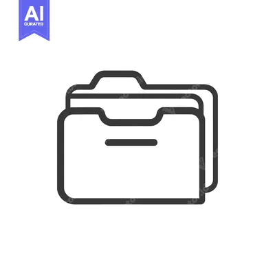 Premium design asset: Minimalist Folder Icon: Clean Line Art for Data Storage and Organizati