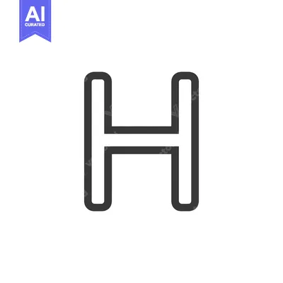 Aset premium populer: Bold Letter H: Simple, Modern, and Minimalist Design Element on White