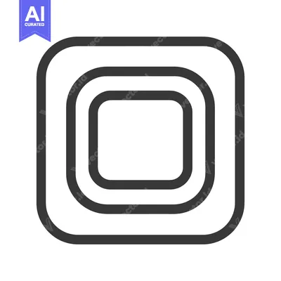 Aset premium populer: Concentric Rounded Squares: Minimalist Geometric Design in Gray and Wh