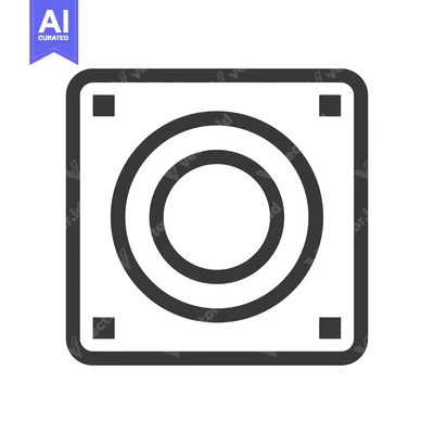 Aset premium populer: Minimalist Icon: Square with Rounded Corners and Concentric Circles De