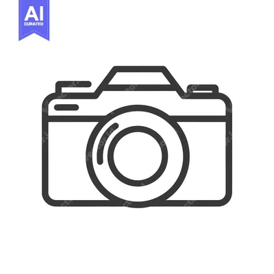Popular premium asset: Minimalist Camera Icon: Bold Outline on White Background