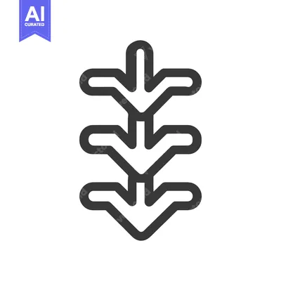 Aset desain premium: Stylized Spine Icon: Minimalist Design with Rounded Edges on White Bac