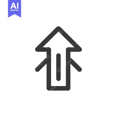 Aset premium populer: Bold Arrow Icon: Upward Direction with Unique Base Design