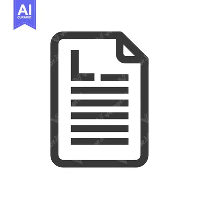 Aset premium populer: Minimalist Document Icon with Rounded Corners and Detailed Text Lines