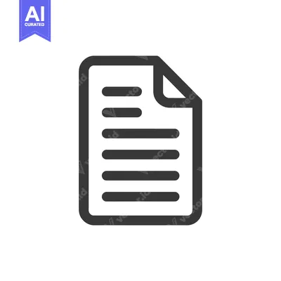 Aset desain premium: Simple Dark Gray Document Icon with Folded Corner and Text Lines