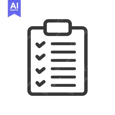 Aset premium populer: Modern Checklist Icon: Completed Tasks and List Items in Dark Gray