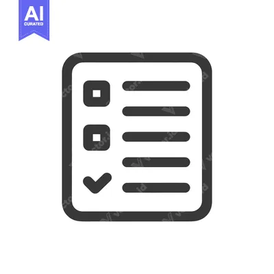Completed Checklist Icon with Checkmark and Boxes, Dark Gray on White