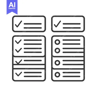 Aset premium populer: Checklist and Radio Button Icon Set: Task Management and Selection