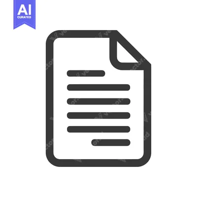 Popular premium asset: Minimalist Document Icon with Text Lines and Folded Corner Detail