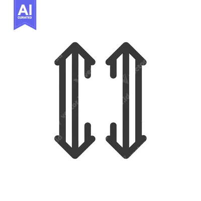 Two-Way Arrow Icon: Vertical Exchange, Data Transfer, and Synchronizat
