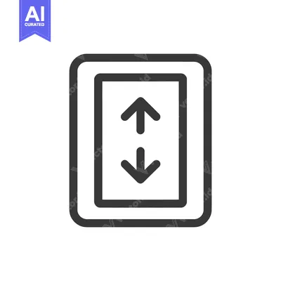 Popular premium asset: Up and Down Arrows in Rounded Rectangle Frame, Vector Icon