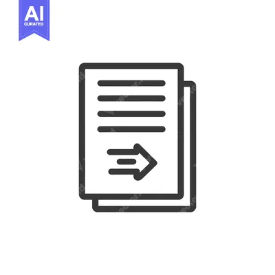 Aset premium populer: Send Document Icon: Two Papers with Arrow Symbol, Minimalist Design
