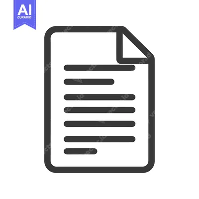 Aset desain premium: Simple Document Icon with Folded Corner and Text Lines
