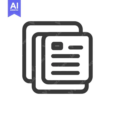 Aset premium populer: Stacked Documents Icon: Streamlined Design for Digital Interface Simpl