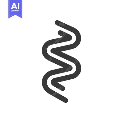 Premium design asset: Minimalist Dark Gray Wavy Line Icon on White Background