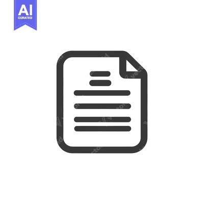 Aset premium populer: Minimalist Document Icon with Folded Corner and Text Lines