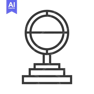 Popular premium asset: A graphic representation of a globe supported on a stepped pedestal