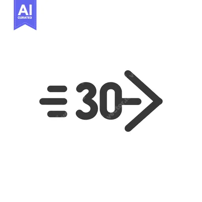 Aset desain premium: Forward 30 Icon Line Art Icon  4283