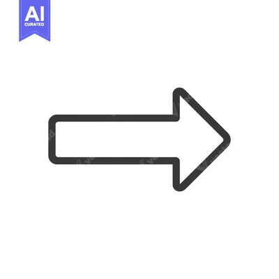 Aset premium populer: Bold Right Arrow Icon: Simple Directional Symbol on White Background