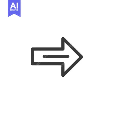 Aset premium populer: Bold Right Arrow Icon: Simple Directional Symbol on White Background