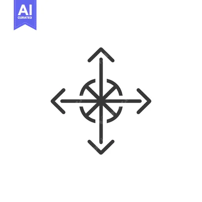 Aset premium populer: Four Arrows Surrounding a Circle with Eight Spokes