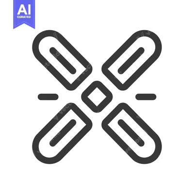 Aset desain premium: Four Black Lines Intersecting in the Center of a White Square