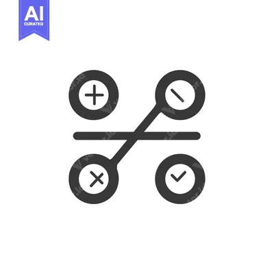 Four Circles with Symbols Connected by a Line
