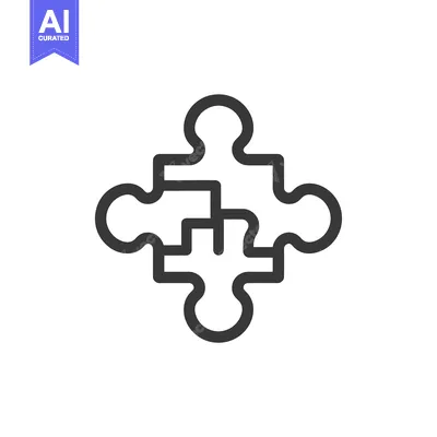 Aset premium populer: Four Interlocking Puzzle Pieces in a Square Formation