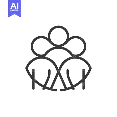 Aset premium populer: Four People Forming a Circle Symbol