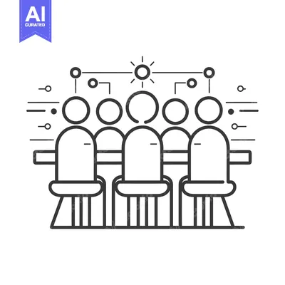 Popular premium asset: Four People Sitting in Chairs with a Lightbulb Above Them