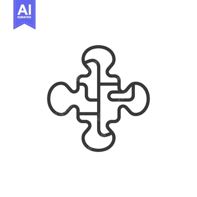 Aset premium populer: Four Piece Puzzle Interlocking Design