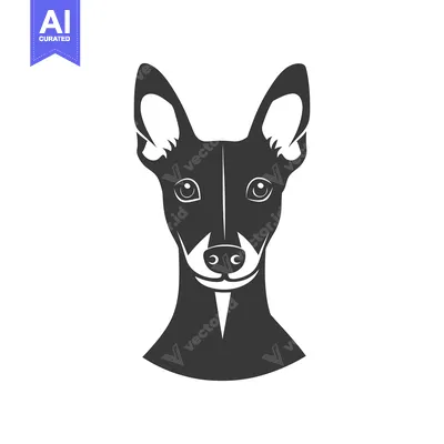 Popular premium asset: A stylized illustration of a dog facing directly forward