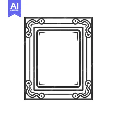 Popular premium asset: A decorated rectangular outline of an empty picture frame