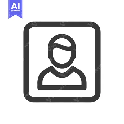 Premium design asset: Minimalist Profile Icon: Rounded Square Frame, Simplified Human Figure