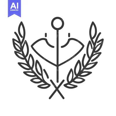 Aset premium populer: Black and white vector image of a decorative emblem