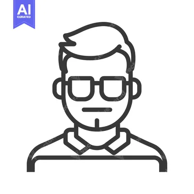Popular premium asset: A stylized illustration depicting a person with eyeglasses and a goate